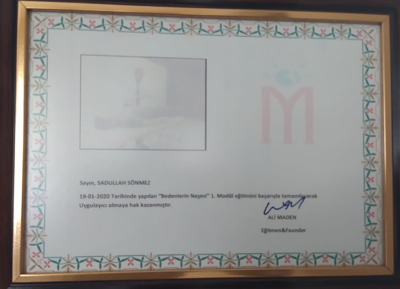 BEDENLERİN NEŞESİ 1.MODÜL EĞİTİM SERTİFİKASI